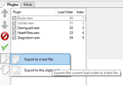 Export de la liste de mods dans NMM