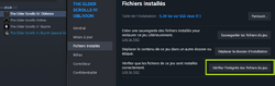 Vérification du cache dans Steam
