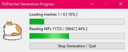 Fenêtre de progression de PGPatcher